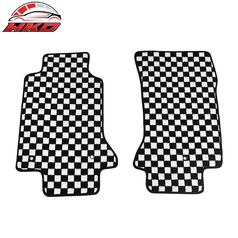 Wholesale 97-04 Chevrolet Corvette Car Floor Mats Checkered Carpets Black White Plaid