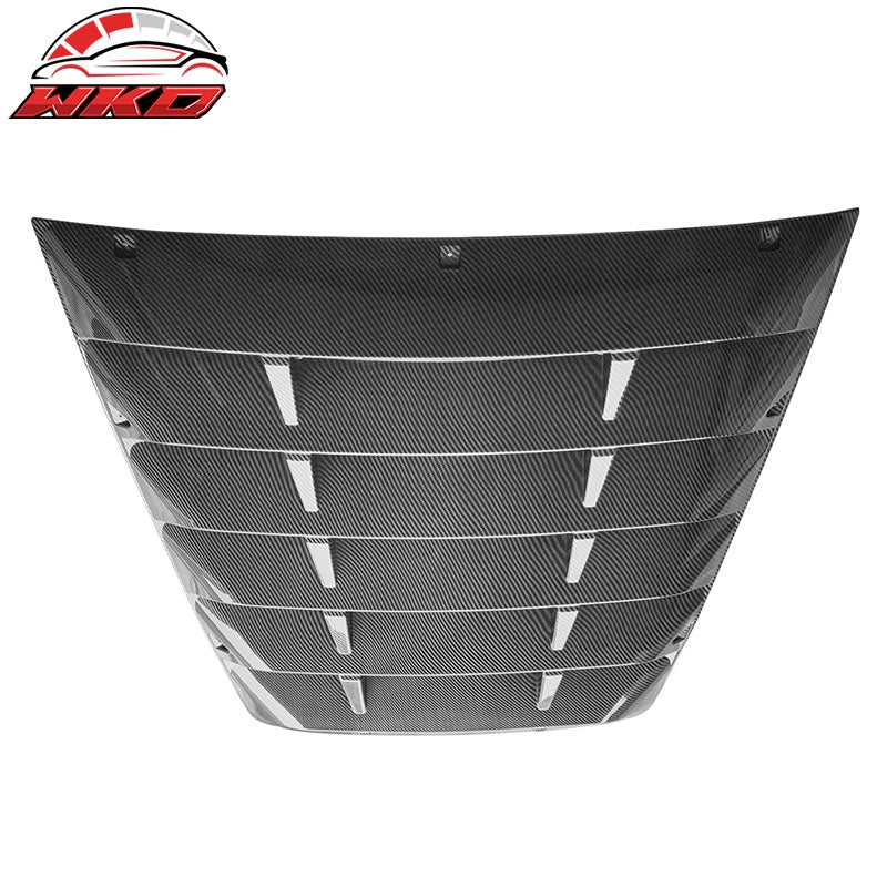 Fits 14-19 Chevy Corvette C7 Rear Window Louver Sun Shade -Carbon Fiber Print