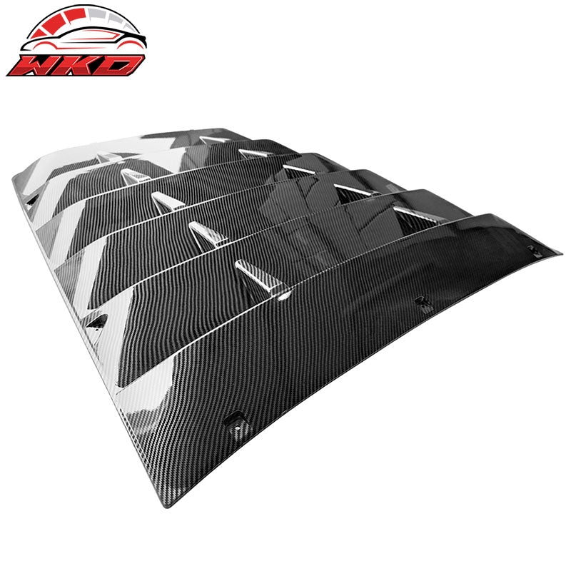Fits 14-19 Chevy Corvette C7 Rear Window Louver Sun Shade -Carbon Fiber Print