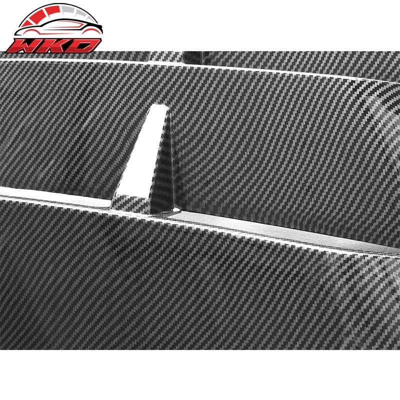 Fits 14-19 Chevy Corvette C7 Rear Window Louver Sun Shade -Carbon Fiber Print