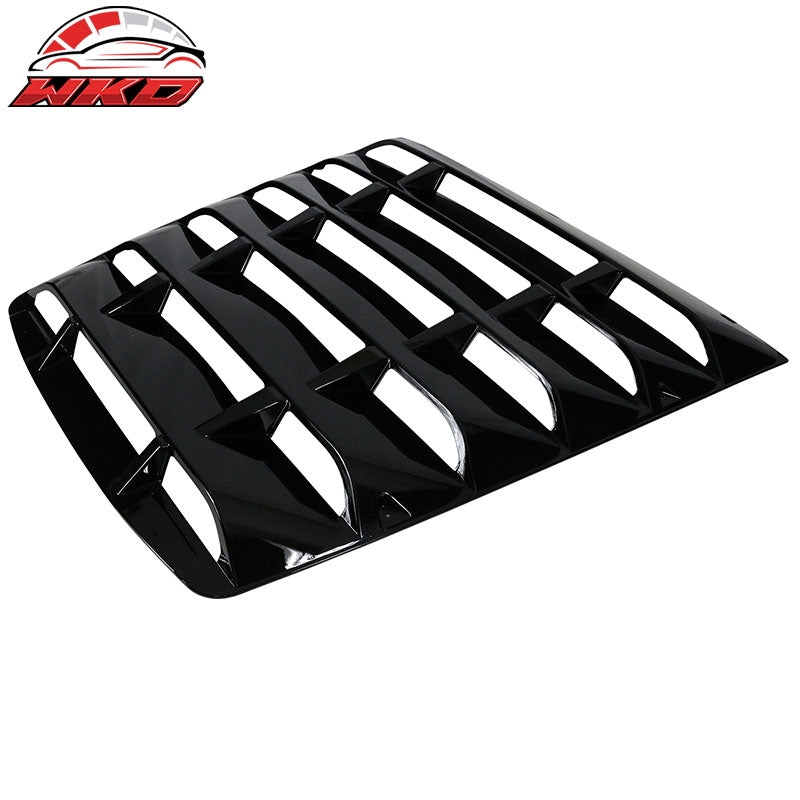 Fits 14-19 Chevy Corvette C7 Gloss Black Rear Window Louver Rain Wind Guard ABS