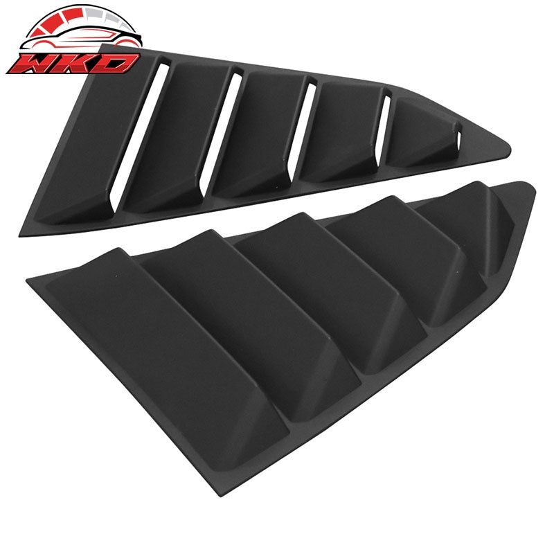 Fits 14-19 Chevy Corvette C7 Classic Style Side Window Louvers Pair Matte Black