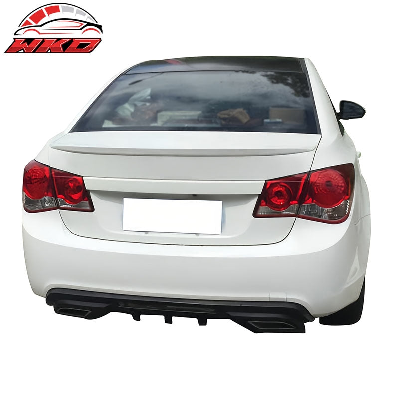 Fits 10-15 Chevrolet Cruze OE Style Rear Trunk Spoiler Decklid Matte Black ABS
