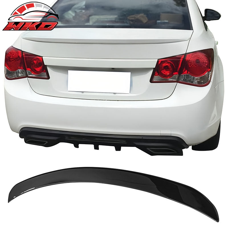 Wholesale 10-15 Chevrolet Cruze OE Style Rear Trunk Spoiler Decklid Gloss Black ABS