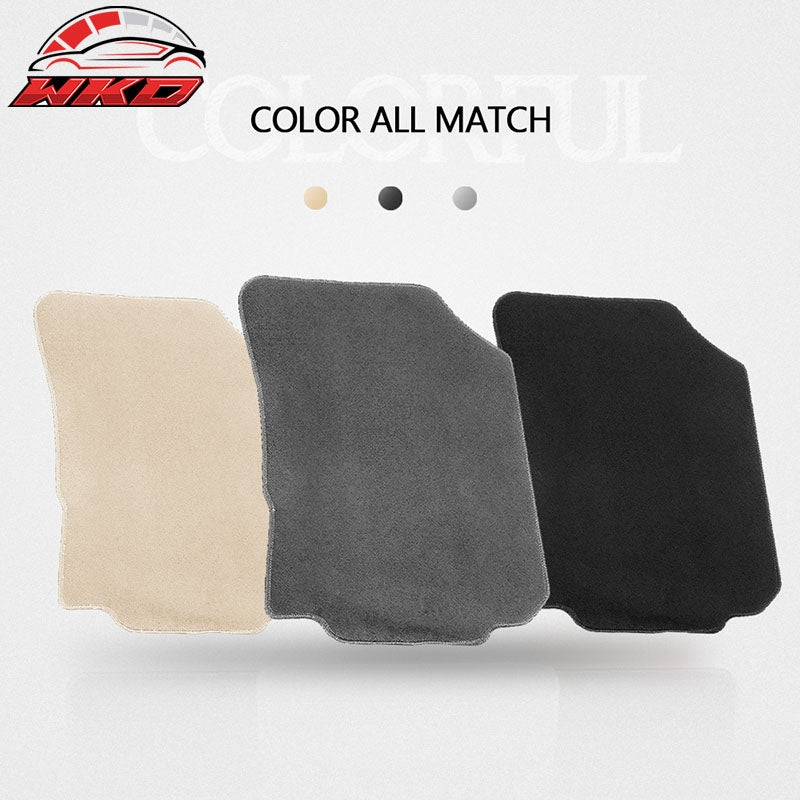 Fits 18-24 Chevrolet Equinox 3PCS Floor Mats Carpet Liner Front Rear Nylon Gray