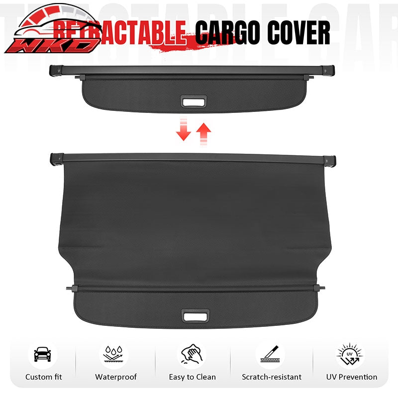 Fits 25-26 Chevrolet Equinox & GMC Terrain Rear Cargo Cover Carbon Fiber Texture