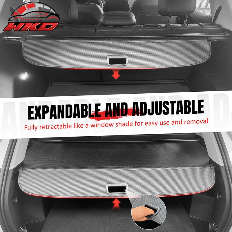 Fits 25-26 Chevrolet Equinox & GMC Terrain Rear Cargo Cover Carbon Fiber Texture