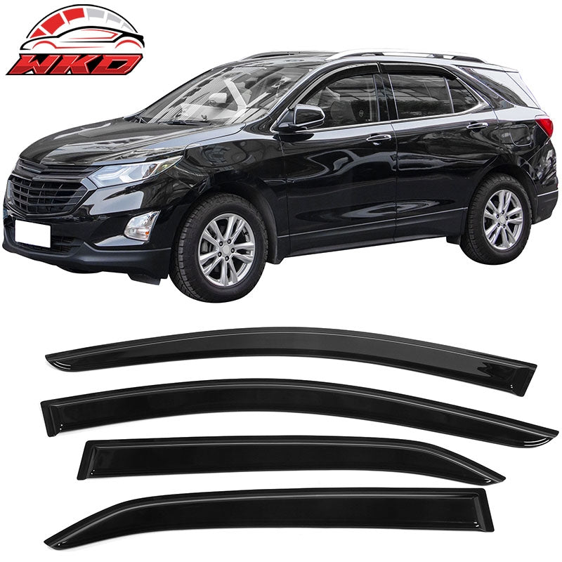 Fits 18-24 Chevy Equinox Window Visor Smoke Acrylic Sun Guard Rain Deflector 4Pc