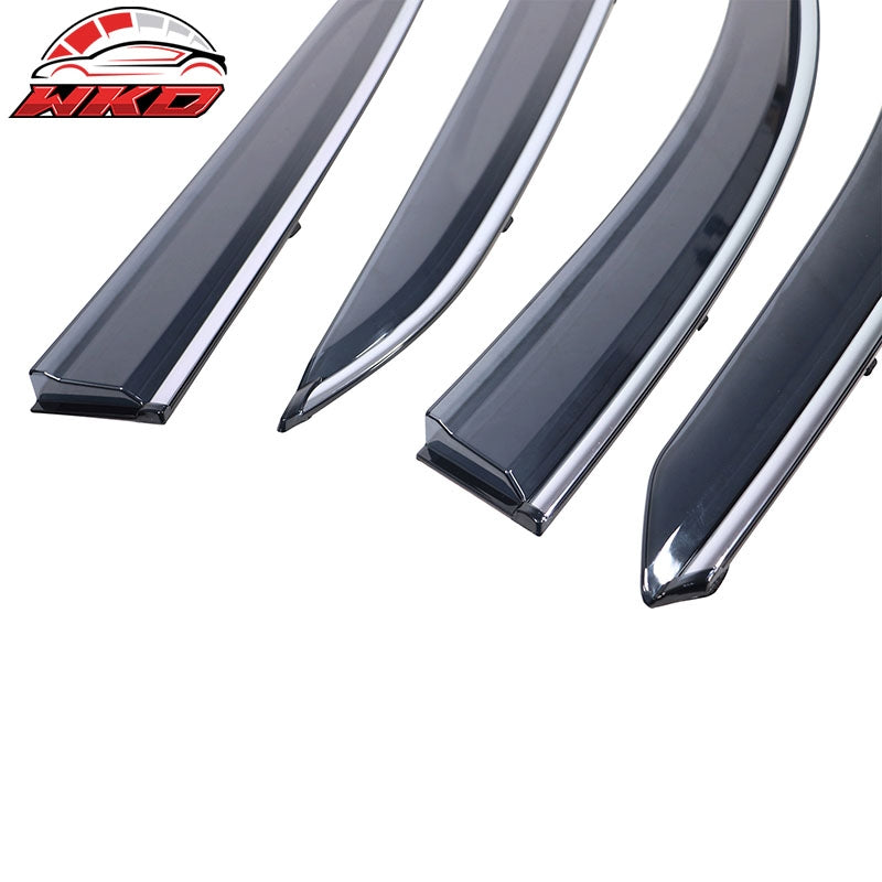 Fits 18-24 Chevy Equinox Polycarbonate Tape-On 4PC Window Visors Vent Rain Guard