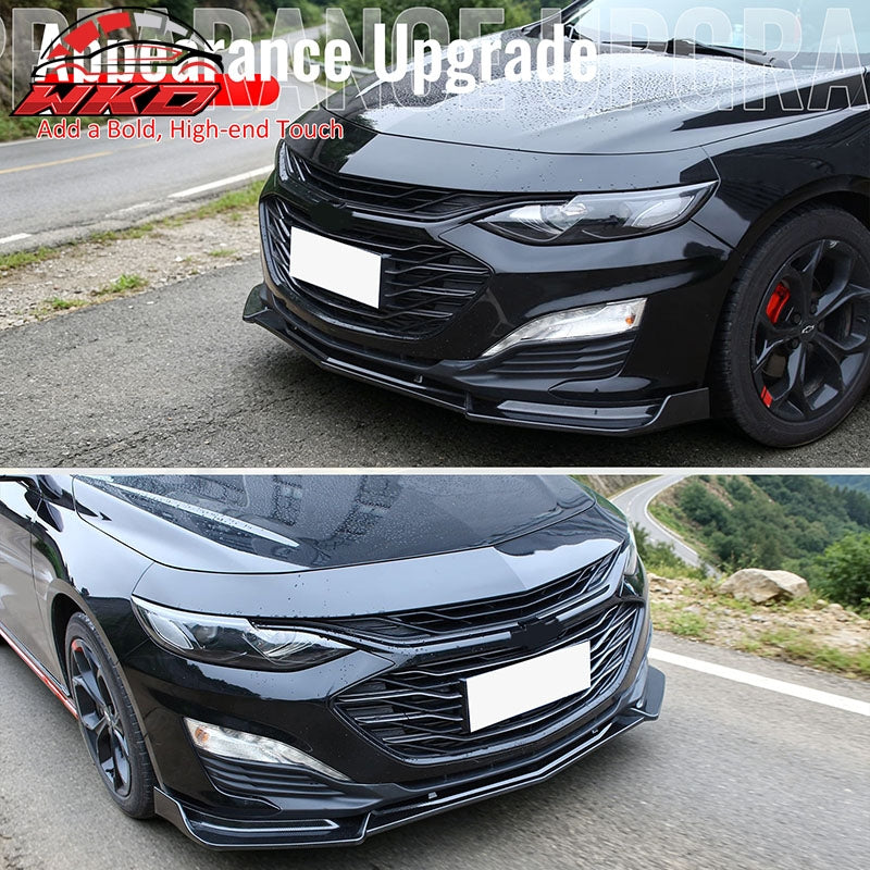Wholesale For 19-25 Chevrolet Malibu IKON Front Bumper Lip Chin Spoiler Carbon Fiber Print - Wikond Auto