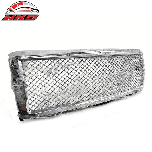Wholesale 14-15 Chevrolet Silverado 1500 Front Bumper Mesh Grille Replacement- Chrome - Wikond Auto