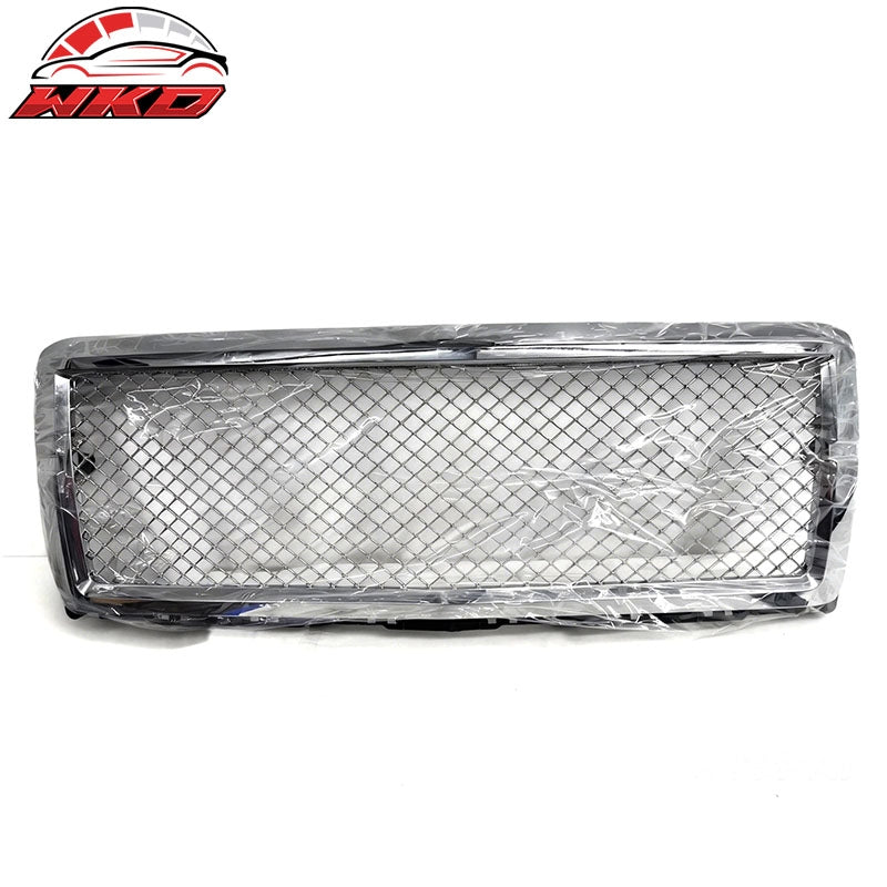 Fits 14-15 Chevrolet Silverado 1500 Front Bumper Mesh Grille Replacement- Chrome