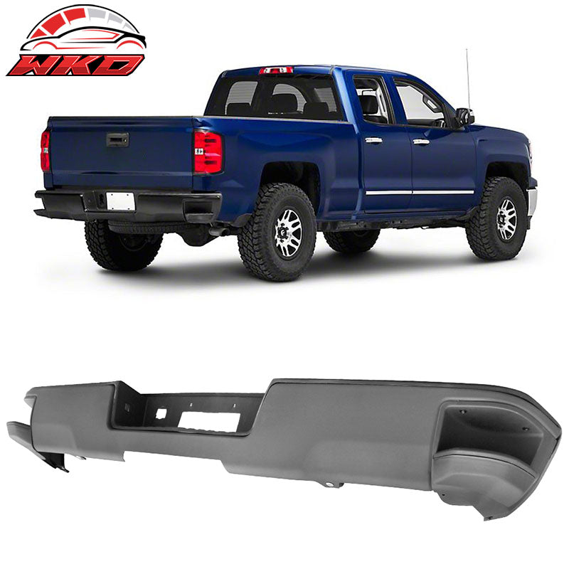 Fits 14-18 Silverado GMC Sierra Unpainted Rear Step Bumper