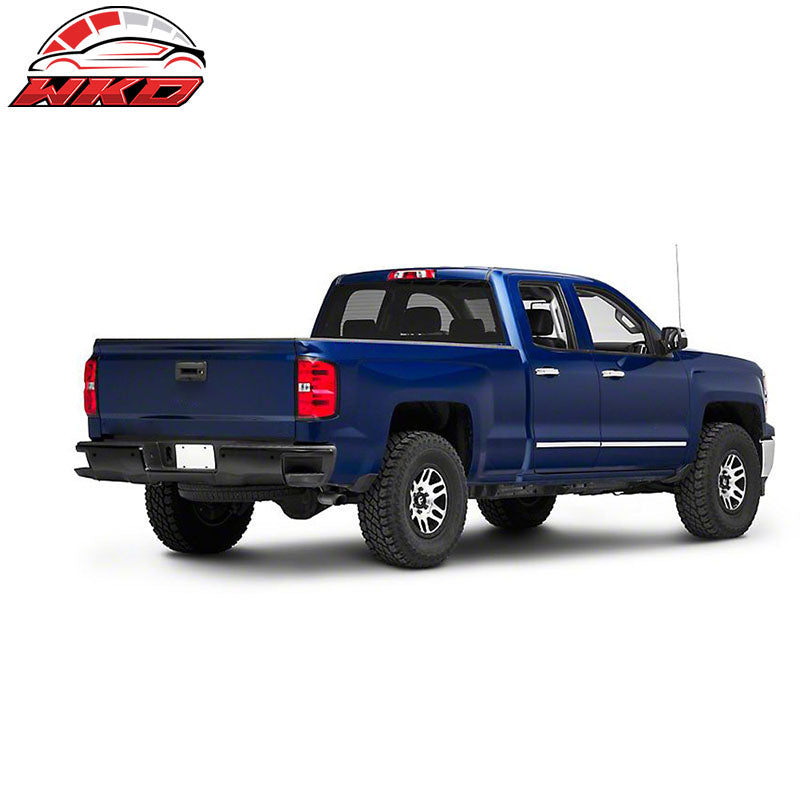 Fits 14-19 Silverado GMC Sierra Unpainted Rear Step Bumper w/ Sensor Holes