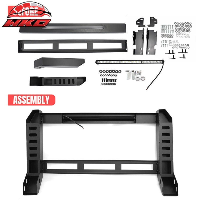 Fits 07-19 Chevrolet Silverado GMC Sierra 1500 Bull Bar Grille Guard W/LED Light