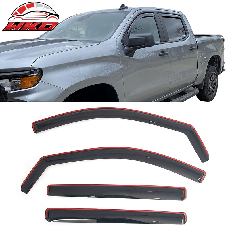Wholesale 19-26 Chevrolet Silverado GMC Sierra 1500 Crew Cab In-Channel Window Visors