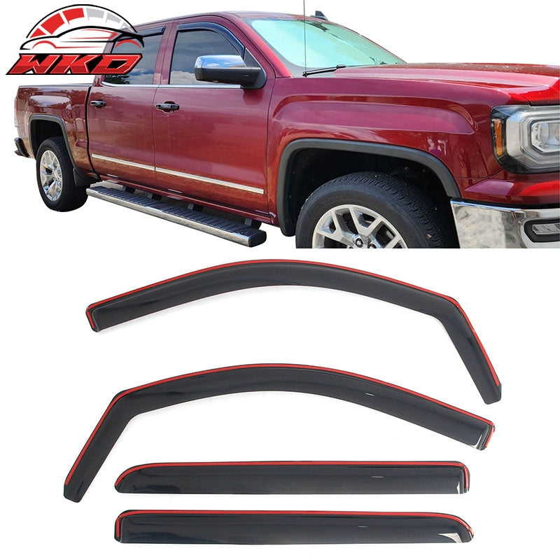 Wholesale 14-18 Chevrolet Silverado & GMC Sierra 1500 Crew In-Channel Window Visors