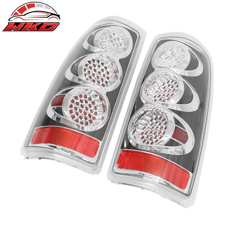 Fits 99-06 Chevrolet Silverado & GMC Sierra Tail Lights Rear Brake Lamps Chrome