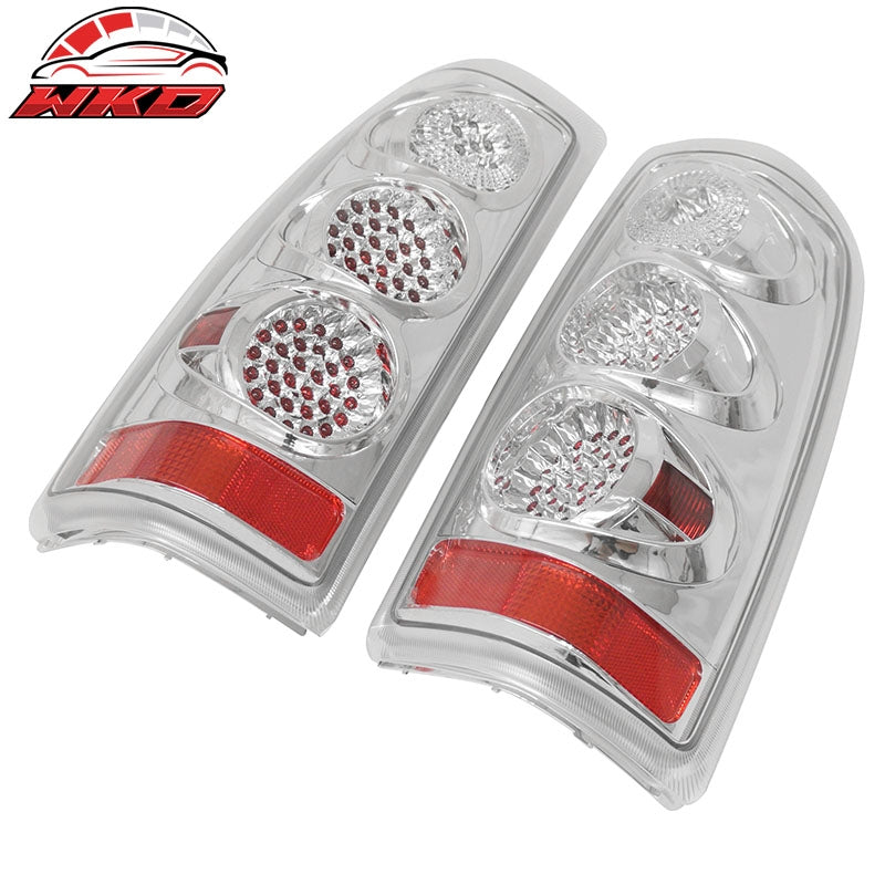 Fits 99-06 Chevrolet Silverado GMC Sierra Tail Lights Rear Brake Lamp Clear Lens
