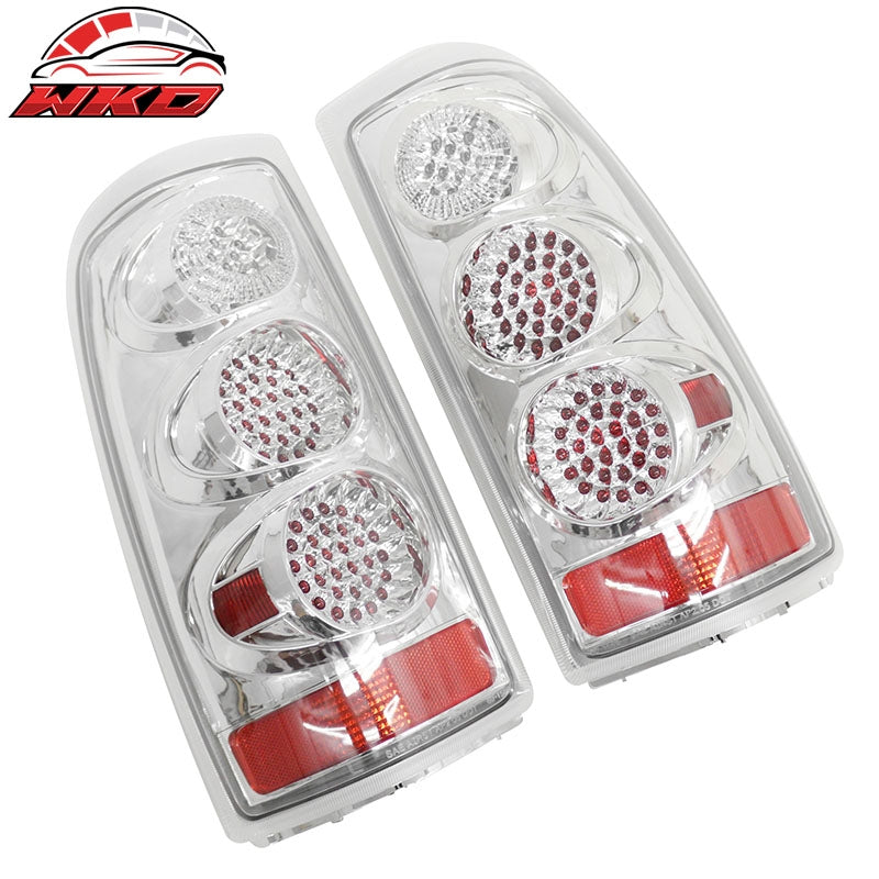 Fits 99-06 Chevrolet Silverado GMC Sierra Tail Lights Rear Brake Lamp Clear Lens