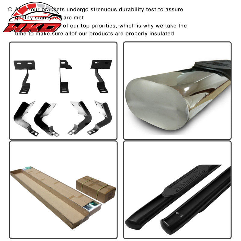 Fits 99-13 Silverado Extended Cab 4In Stainless Steel Side Step Running Boards