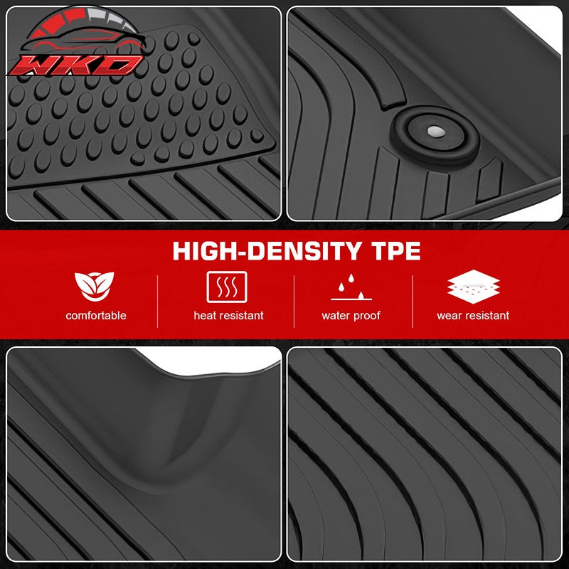 Fits 12-20 Chevrolet Sonic Floor Mats All Weather 3PCS Front 2nd Row Liners TPE