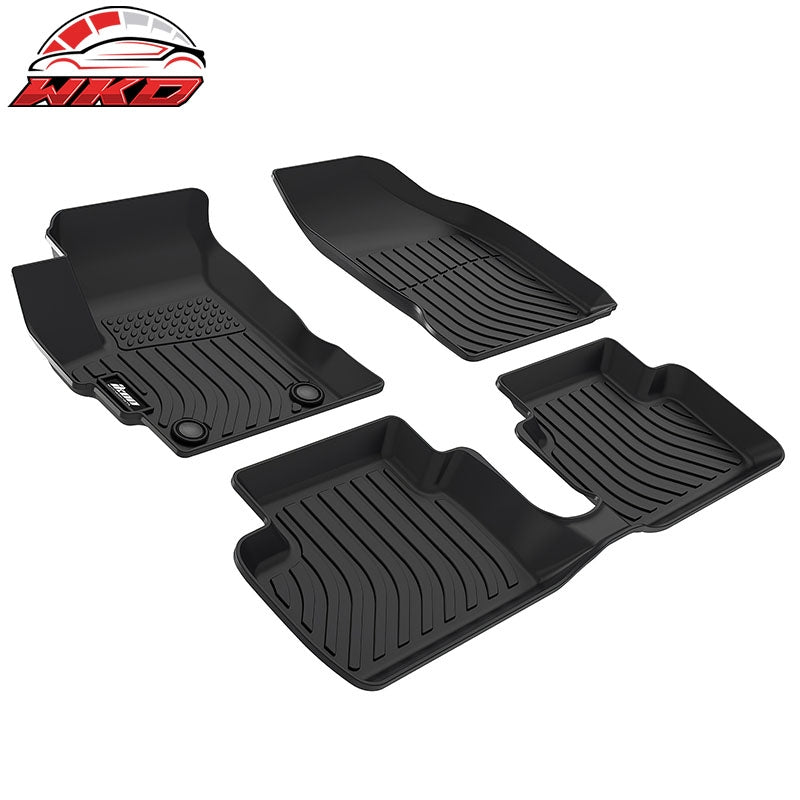 Fits 13-15 Chevrolet Spark Heavy Duty Floor Mats 3PCS Front 2nd Row Liners TPE