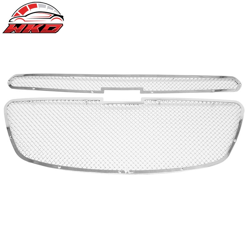 Wholesale 13-15 Chevrolet Spark Mesh Style Front Bumper Upper + Center Grille Chrome