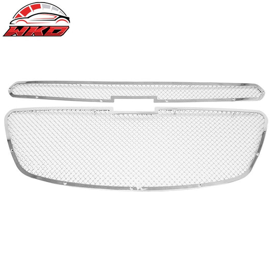 Wholesale 13-15 Chevrolet Spark Mesh Style Front Bumper Upper + Center Grille Chrome - Wikond Auto