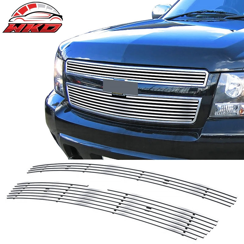 Wholesale 09-14 Chevrolet Tahoe Hybrid Billet Style Front Upper Grille Insert Chrome