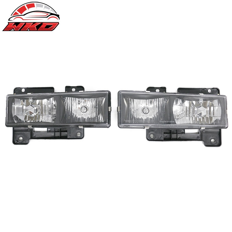 Wholesale 88-93 Chevy C/K 92-93 Chevy Blazer Head Lights Black Housing Clear Lens 2PC