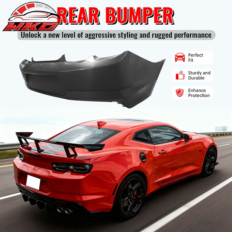Fits 16-18 Chevy Camaro 19 ZL1 Style Fold Rear Bumper Cover Conversion PP