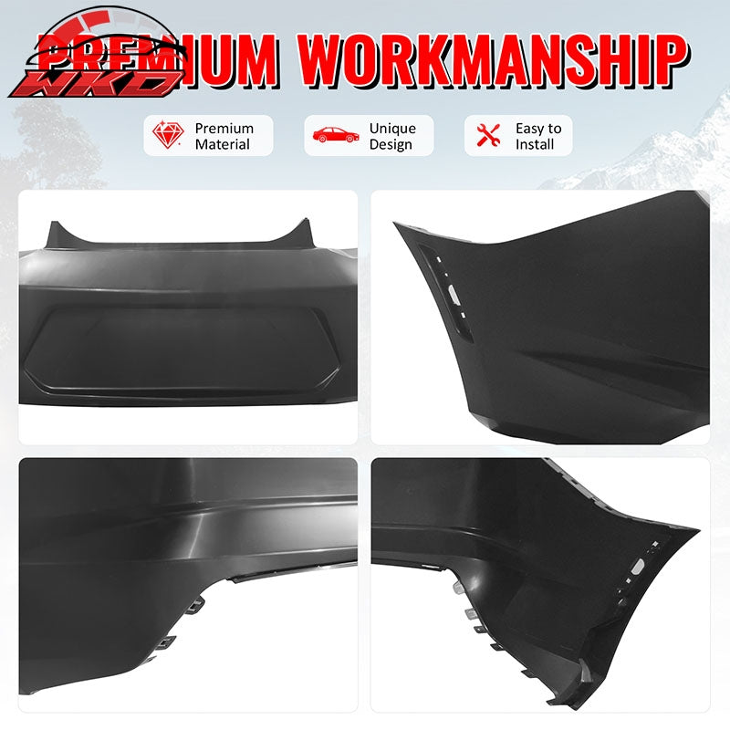 Fits 16-18 Chevy Camaro 19 ZL1 Style Fold Rear Bumper Cover Conversion PP