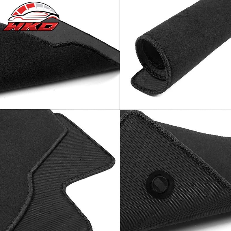Fits 10-15 Chevy Camaro Floor Mats Nylon Black Non-Slip Auto Carpets 2PC Set