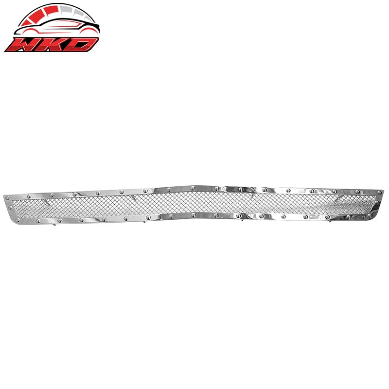 Fits 2014-2015 Chevy Camaro Front Bumper Hood Grille Grill Cover Trim Chrome