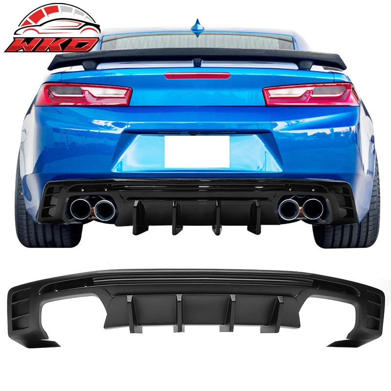Wholesale 16-24 Chevy Camaro IKON Style 1PC Rear Bumper Lip Diffuser PP Matte Black
