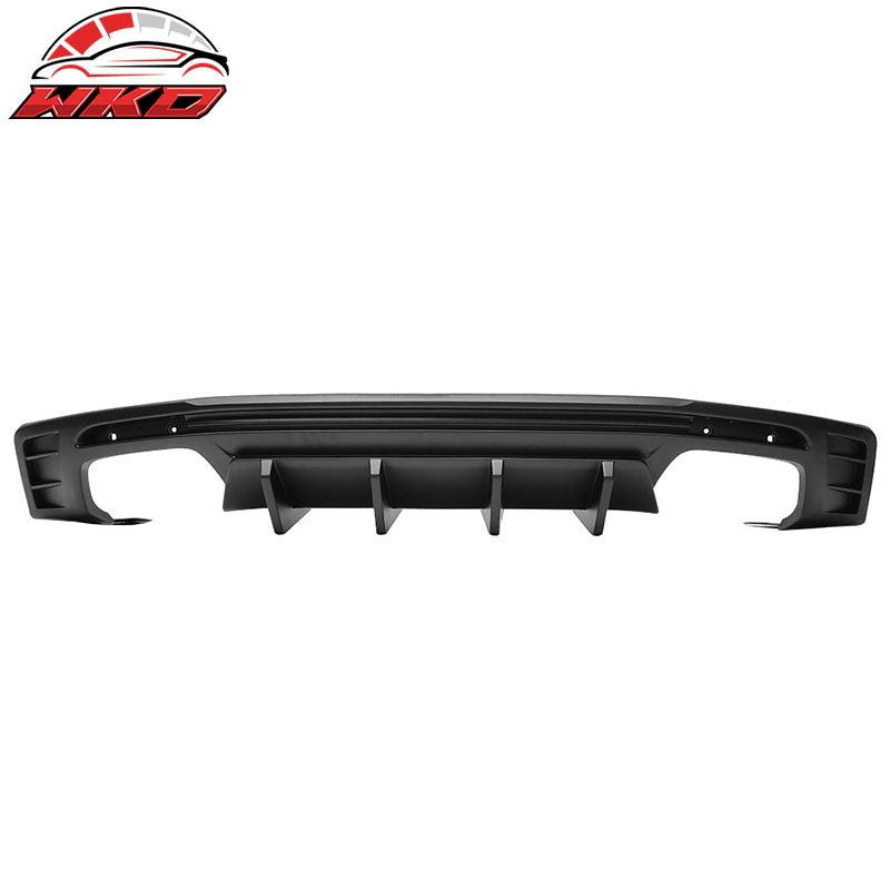Fits 16-24 Chevy Camaro IKON Style 1PC Rear Bumper Lip Diffuser PP Matte Black