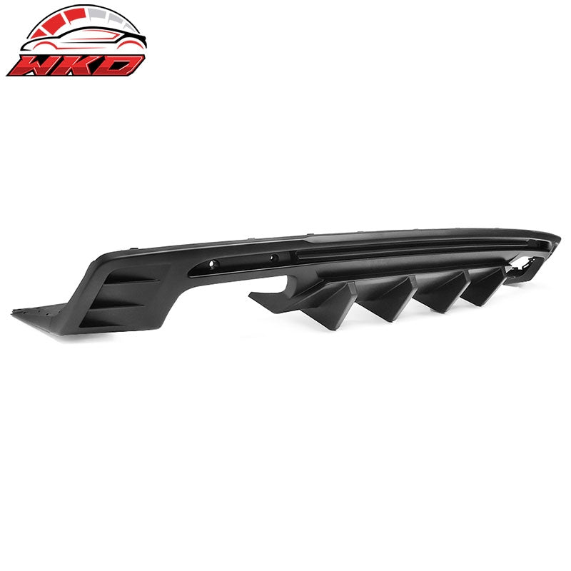 Fits 16-24 Chevy Camaro IKON Style 1PC Rear Bumper Lip Diffuser PP Matte Black