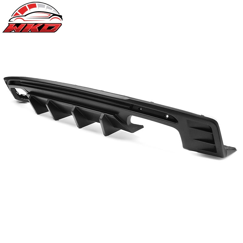 Fits 16-24 Chevy Camaro IKON Style 1PC Rear Bumper Lip Diffuser PP Matte Black
