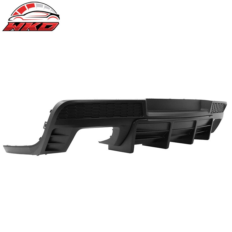Fits 14-15 Chevy Camaro Ikon Style Rear Diffuser Bumper Lip Matte Black PP