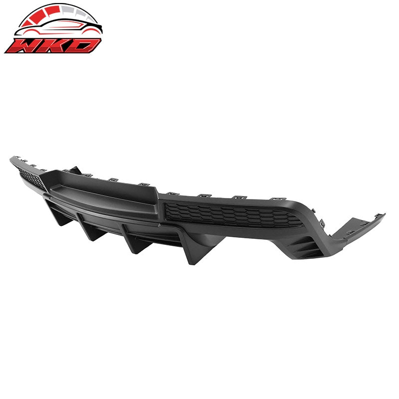 Fits 14-15 Chevy Camaro Ikon Style Rear Diffuser Bumper Lip Matte Black PP