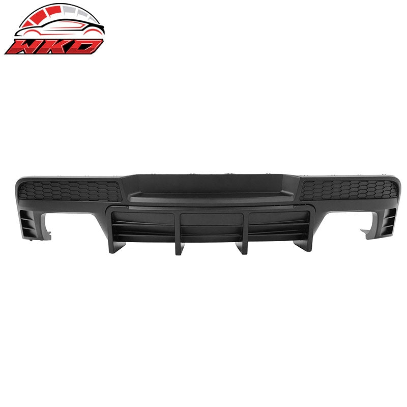 Fits 14-15 Chevy Camaro Ikon Style Rear Diffuser Bumper Lip Matte Black PP