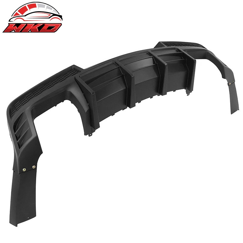 Fits 14-15 Chevy Camaro Ikon Style Rear Diffuser Bumper Lip Matte Black PP