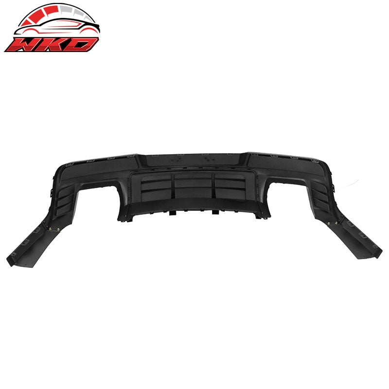 Fits 14-15 Chevy Camaro Ikon Style Rear Diffuser Bumper Lip Gloss Black PP