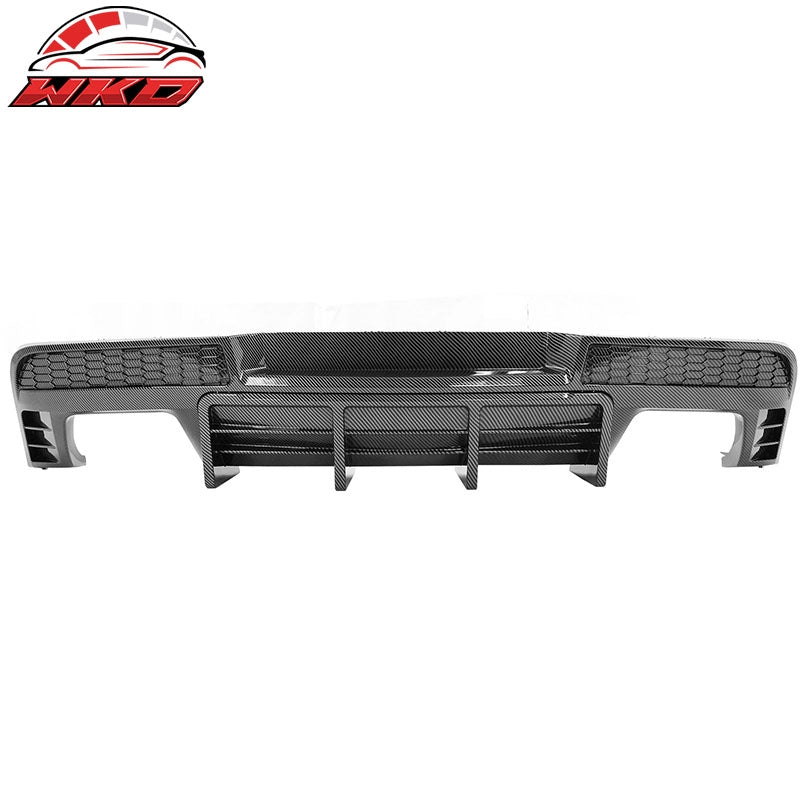 For 14-15 Chevy Camaro Ikon Style Rear Diffuser Bumper Lip Carbon Fiber Print PP