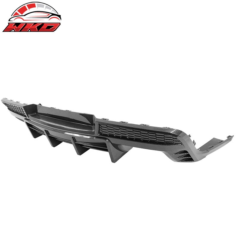 For 14-15 Chevy Camaro Ikon Style Rear Diffuser Bumper Lip Carbon Fiber Print PP