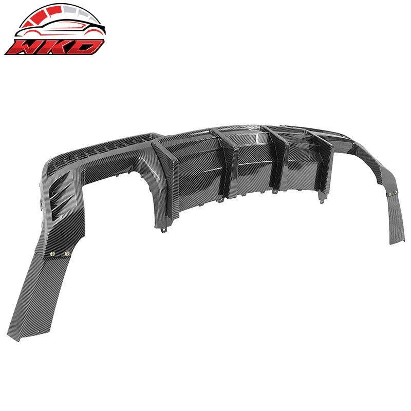 For 14-15 Chevy Camaro Ikon Style Rear Diffuser Bumper Lip Carbon Fiber Print PP