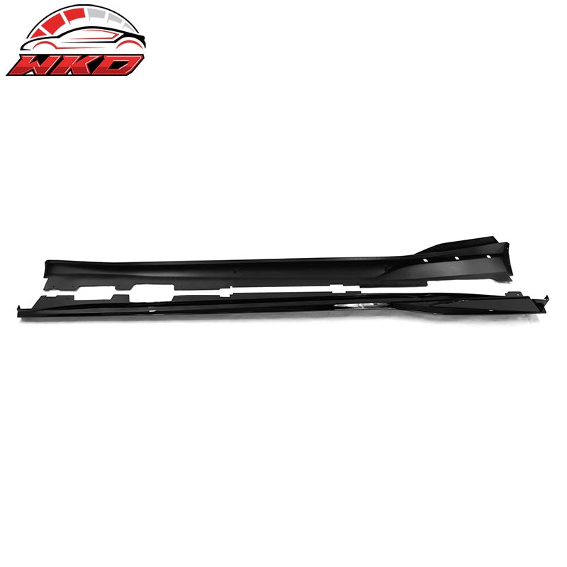 For 16-24 Chevy Camaro Ikon V2 Style Side Skirts Rocker Panel Gloss Black 4PC PP