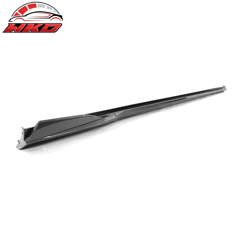 Fits 16-24 Chevy Camaro Ikon V2 Style Side Skirts Carbon Fiber Print 4PCS PP