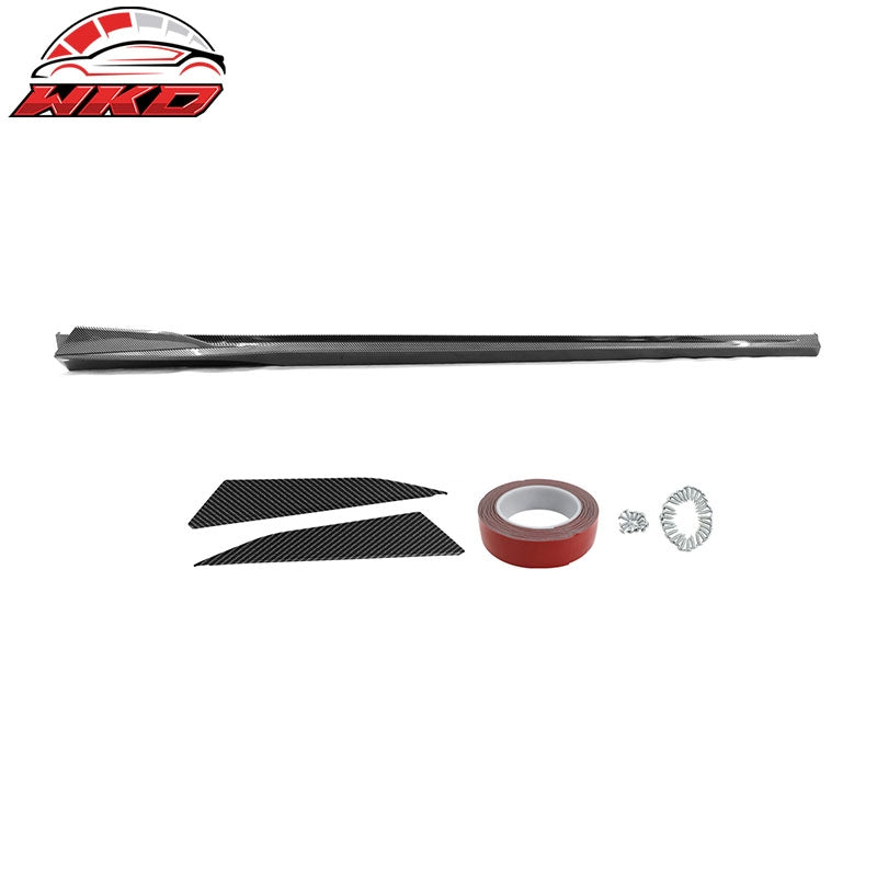Fits 16-24 Chevy Camaro Ikon V2 Style Side Skirts Carbon Fiber Print 4PCS PP